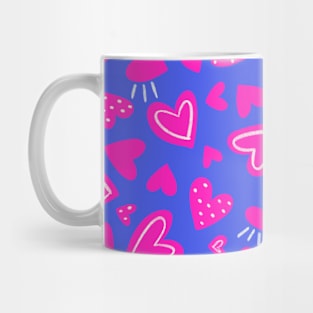 Hearts and doodles Mug